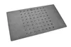 A rectangular metal grate with a grid of holes, presented on a white background. Voir les images du produit
