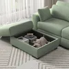 Grand Repose-pieds Avec Rangement, Repose-pieds En Velours Voir les images du produit 2