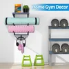 Soporte de pared para esterilla de yoga con 3 estantes y 7 Vista previa de la imagen del producto 5