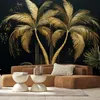 Vlies fototapete Abstrakte Palmen 200x140 cm Feeby Gold Produktbild-Vorschau 2