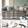 KOMFOTTEU Couchtisch 3er Set, Sofatisch oval mit 2 Produktbild-Vorschau 3