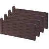 ProGarden Palisade Gartenzaun Beeteinfassung braun 45x18 cm Produktbild-Vorschau 3