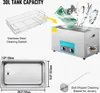 Collage showing an ultrasonic cleaner, its components, and dimensions. Anteprima dell’immagine prodotto