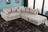 riess-ambiente Modernes Ecksofa KENT 220cm greige Cord Produktbild-Vorschau 5