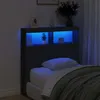 Testiera a LED con ripiani nera 100x17x102 cm Anteprima dell’immagine prodotto 4