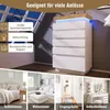 Nachttisch,Kommode, Sideboard mit 6 Schubladen, LED Produktbild-Vorschau 5