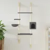 vidaXL Drapak z drapakiem ściennym ciemnoszary 180 cm Podgląd zdjęcia produktu 2