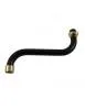 A black flexible pipe with gold fittings on a white background. Anteprima dell’immagine prodotto