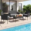 COSTWAY Polyrattan Gartenmöbel Set, Outdoor Gartengarnitur, Produktbild-Vorschau 8
