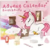 A unicorn-themed advent calendar filled with bath and body products. Produktbild-Vorschau
