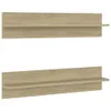 Two identical wooden shelves are displayed against a white background. Produktbild-Vorschau