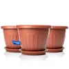 BigDean 3x Blumentopf mit Untersetzer rund ø40xH31 cm Produktbild-Vorschau 8