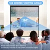 A family is watching a movie on a projector screen in a living room. Voir les images du produit