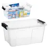Aufbewahrungsbox Ordnungsbox Box mit Deckel 8 l Transparent Produktbild-Vorschau 1