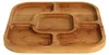 28x28cm Servierplatte aus natürlichem Holz mit 5 geteilten Produktbild-Vorschau 3