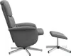 vidaXL Massagesessel mit Fußhocker Dunkelgrau Stoff Produktbild-Vorschau 4