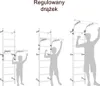 Three illustrations of a metal wall bar system with adjustable pull-up bars, showing different heights of children using it. Voir les images du produit