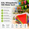 100 mètres de chaîne de fanions XXL multicolores - Bannière Voir les images du produit 3