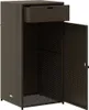 vidaXL Zahradní skříňka hnědá 55x55x111 cm polyratan Náhled obrázku produktu 7