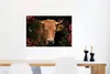 MuchoWow® Poster Kuh - Blumen - Tiere - Braun 90x60 cm - Produktbild-Vorschau 5