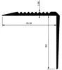 (18,76EUR/m) 53 x 53 x 900 mm Treppenwinkel goldfarben Produktbild-Vorschau 2