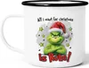 Emaille-Tasse Grinch Geschenk für Weihnachtsmuffel Ich Produktbild-Vorschau 2