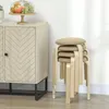 HOMCOM 4er Set Esszimmerhocker Stapelhocker Hocker mit Produktbild-Vorschau 7