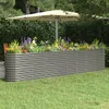vidaXL Hochbeet Verzinkter Stahl 332x40x68 cm Grau Produktbild-Vorschau 2