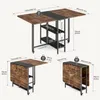 Mondeer Table de cuisine pliante avec 2 étagères et Voir les images du produit 5