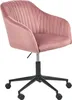 BELIANI Arbeitshocker Rosa Samtstoff Modern Produktbild-Vorschau 1