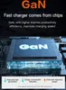 A close-up of a GaN chip with text overlays describing its benefits. Produktbild-Vorschau