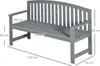 Gartenbank 2-Sitzer Tannenholz, 143x51x85 cm, Grau, Produktbild-Vorschau 5