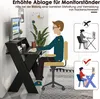 A person sitting at a desk, with diagrams illustrating correct and incorrect posture. Produktbild-Vorschau
