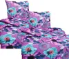 Mikrofaser Satin Bettwäsche Blumen 135x200 80x80 Set 2tlg. Produktbild-Vorschau 3