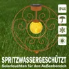 Solarleuchten Garten Kreis Kugel 2er Set Solarlampe Außen Produktbild-Vorschau 4