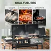 Grill gazowy na węgiel drzewny Outsunny z 2+1 palnikami, Podgląd zdjęcia produktu 4