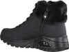 A side view of a black winter boot with fur trim. Produktbild-Vorschau