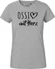Huuraa Damen T-Shirt Ossi mit Herz M Sport Grey Bio Produktbild-Vorschau 2