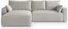 A light gray sectional sofa with a chaise lounge is shown against a white background. Produktbild-Vorschau