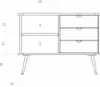 Kommode Tula Kernbuche massiv 97x46x72 mit 3 Schubladen 1 Produktbild-Vorschau 5