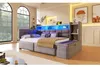 Samt Schlafsofa mit USB & Typ-C, LED-Licht, 2 Schubladen & Produktbild-Vorschau 20