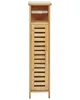 A tall, narrow bathroom cabinet made of bamboo wood. Podgląd zdjęcia produktu