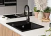 PRIMAGRAN Spülbecken Schwarz Metallic 62x50cm, Granitspüle Produktbild-Vorschau 7