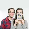 Mr. & Mrs. Panda Postkarte Pinguine Einschlafen - Grau Produktbild-Vorschau 4