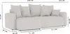 Ecksofa mit Schlaffunktion, ANTONIO DENVER - 238x142x73cm, Produktbild-Vorschau 3