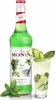 A bottle of Monin Basil syrup and a cocktail with basil and lime. Náhled obrázku produktu