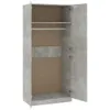 vidaXL Armoire gris béton 90x52x200 cm Bois composite Voir les images du produit 12