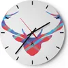 Wanduhr - Rund - Glasuhr - Abstraktion Hörner - 30x30cm - Produktbild-Vorschau 1