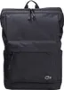 A black Lacoste backpack is shown against a white background. Produktbild-Vorschau