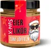 A jar of Christmas-themed egg liqueur with a Santa Claus illustration. Produktbild-Vorschau